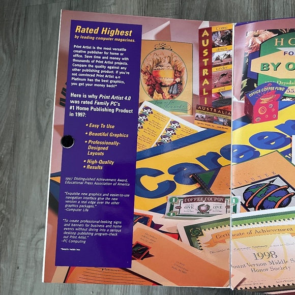 Print Artist 4.0 Platinum Sierra Home 1997 4-CD Windows 95 / Macintosh NEW - Picture 3 of 13